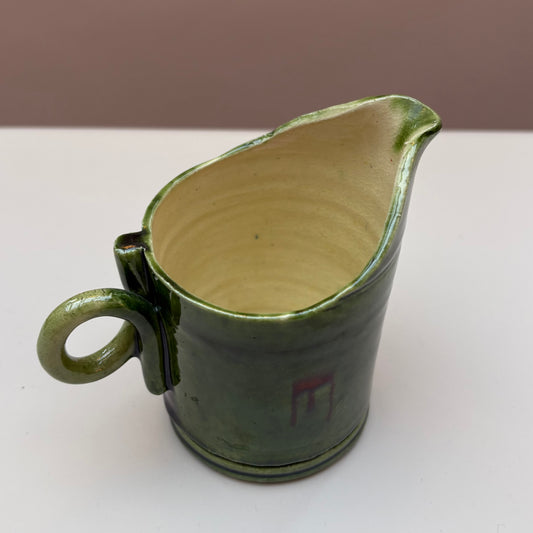 Green Pottery Milk Jug