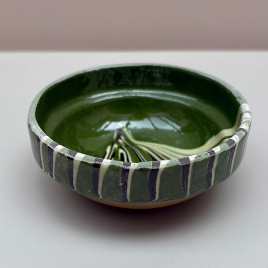 Mini green ceramic bowl