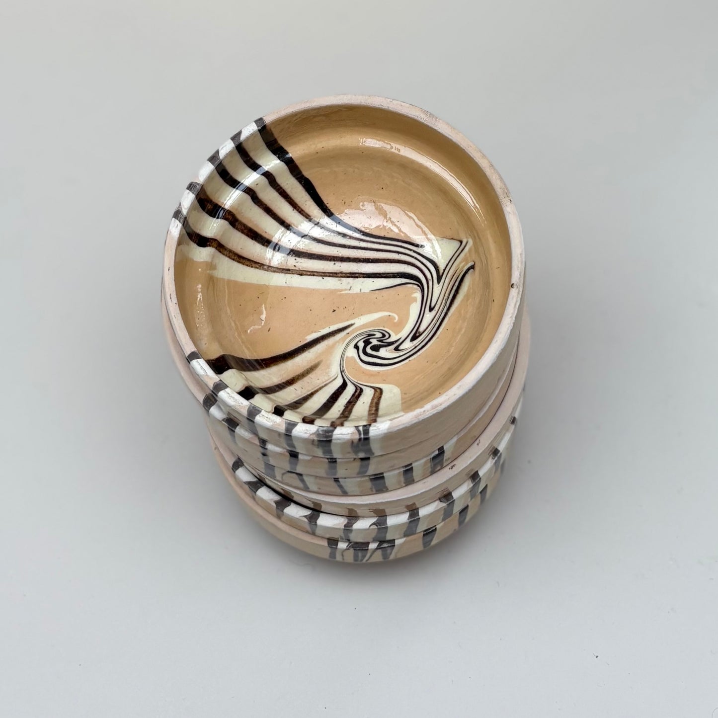 Mini Pink Ceramic Swirl Bowl
