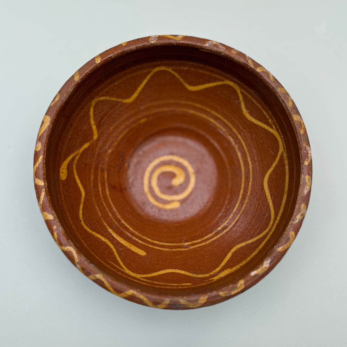 Clay Yellow Swirl Bowl