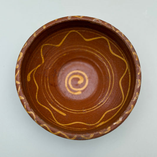 Clay Yellow Swirl Bowl