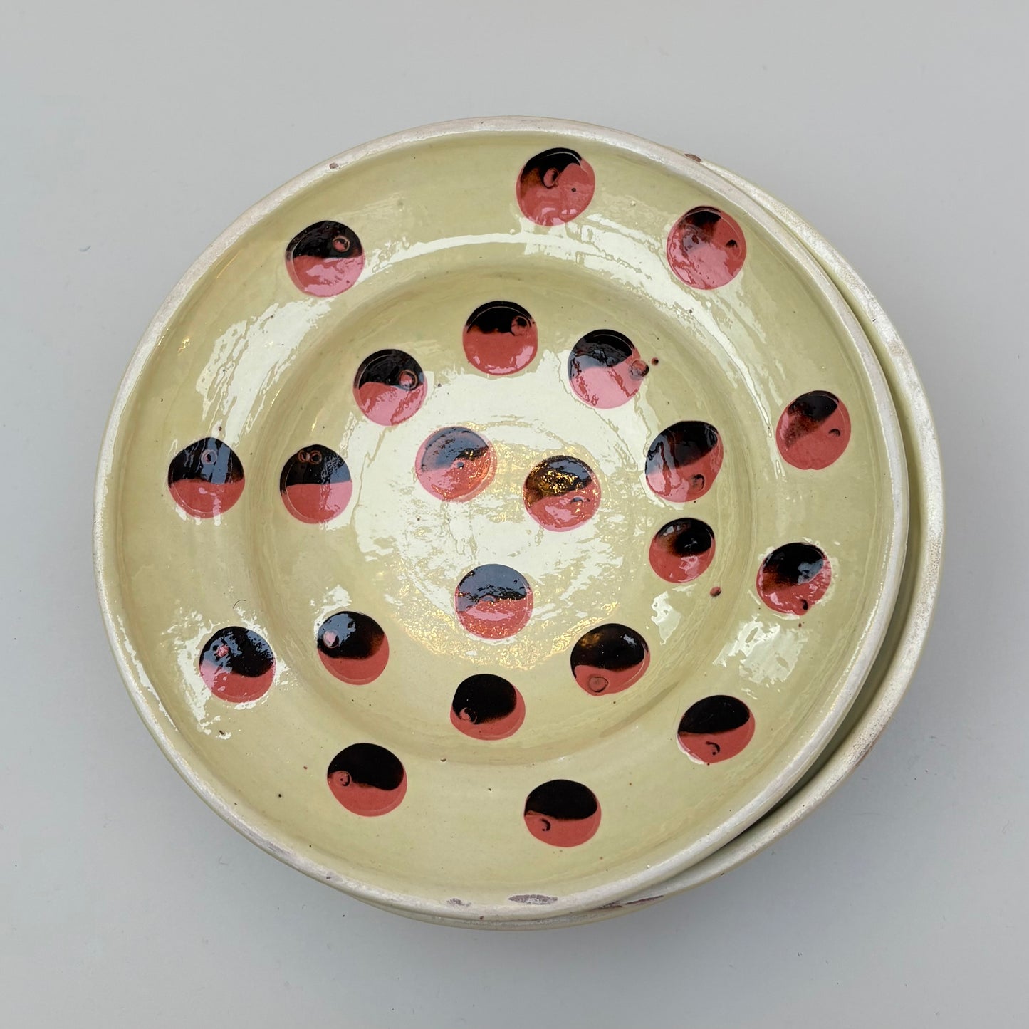 Spotty Ceramic Shallow Bowl