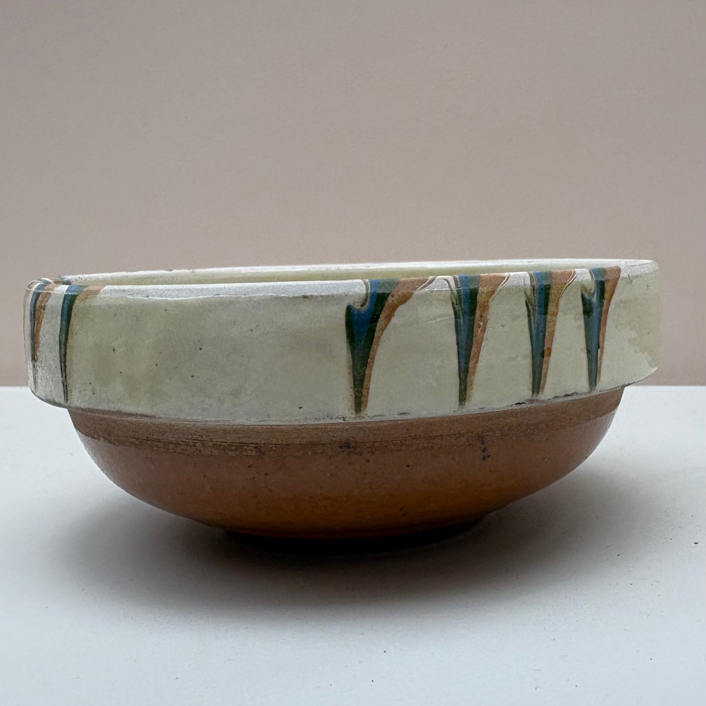 Cream Petite Ceramic Swirl Bowl