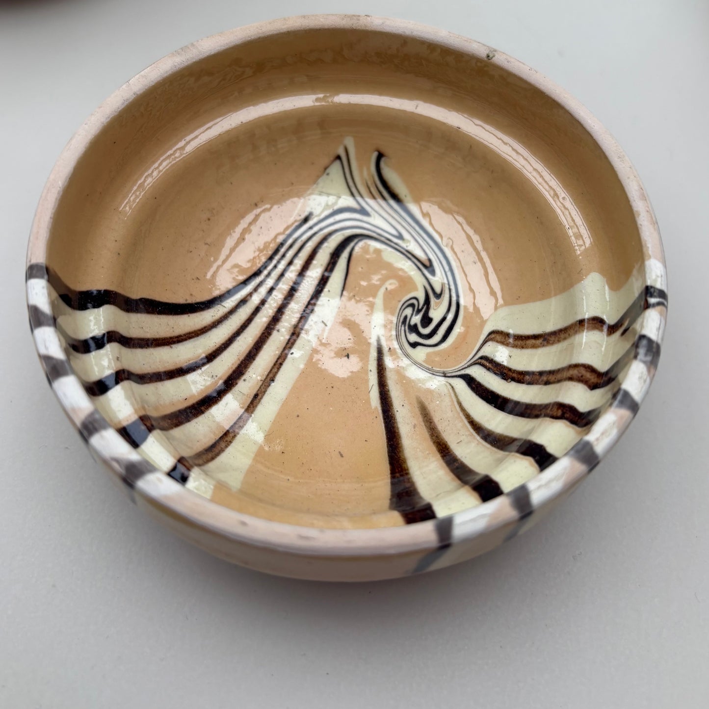 Mini Pink Ceramic Swirl Bowl