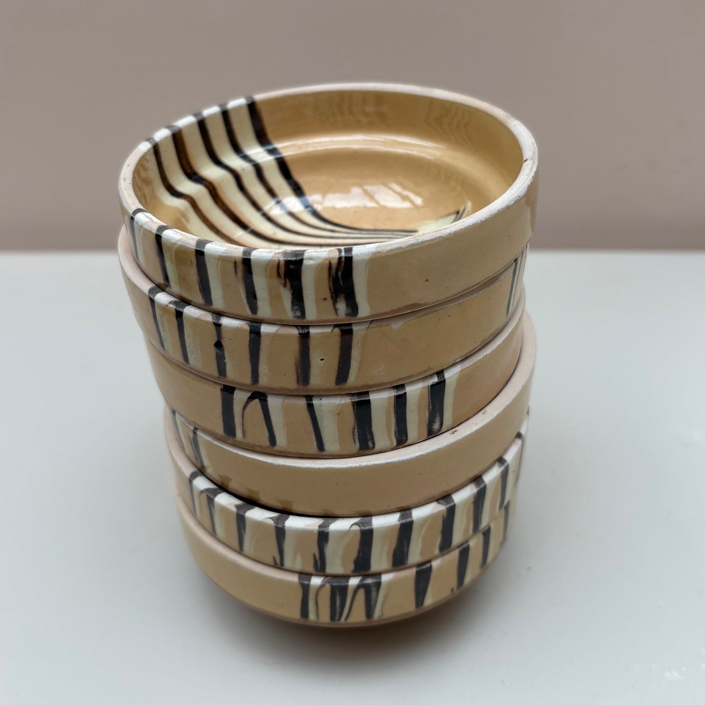 Mini Pink Ceramic Swirl Bowl