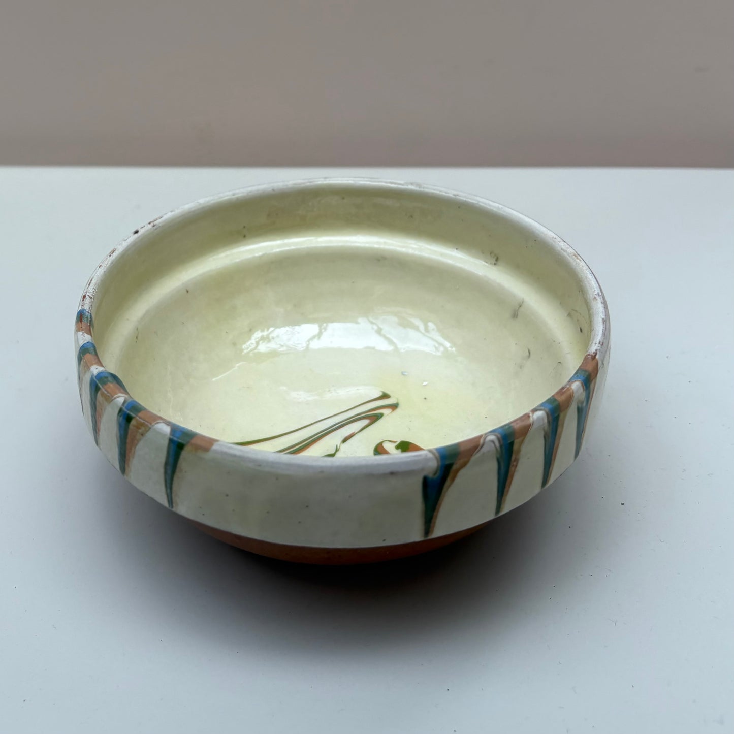 Cream Petite Ceramic Swirl Bowl