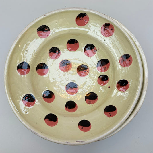 Spotty Ceramic Shallow Bowl