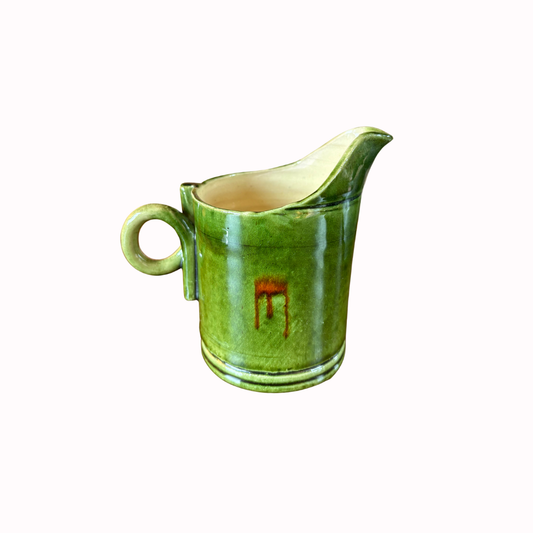 Green Pottery Milk Jug