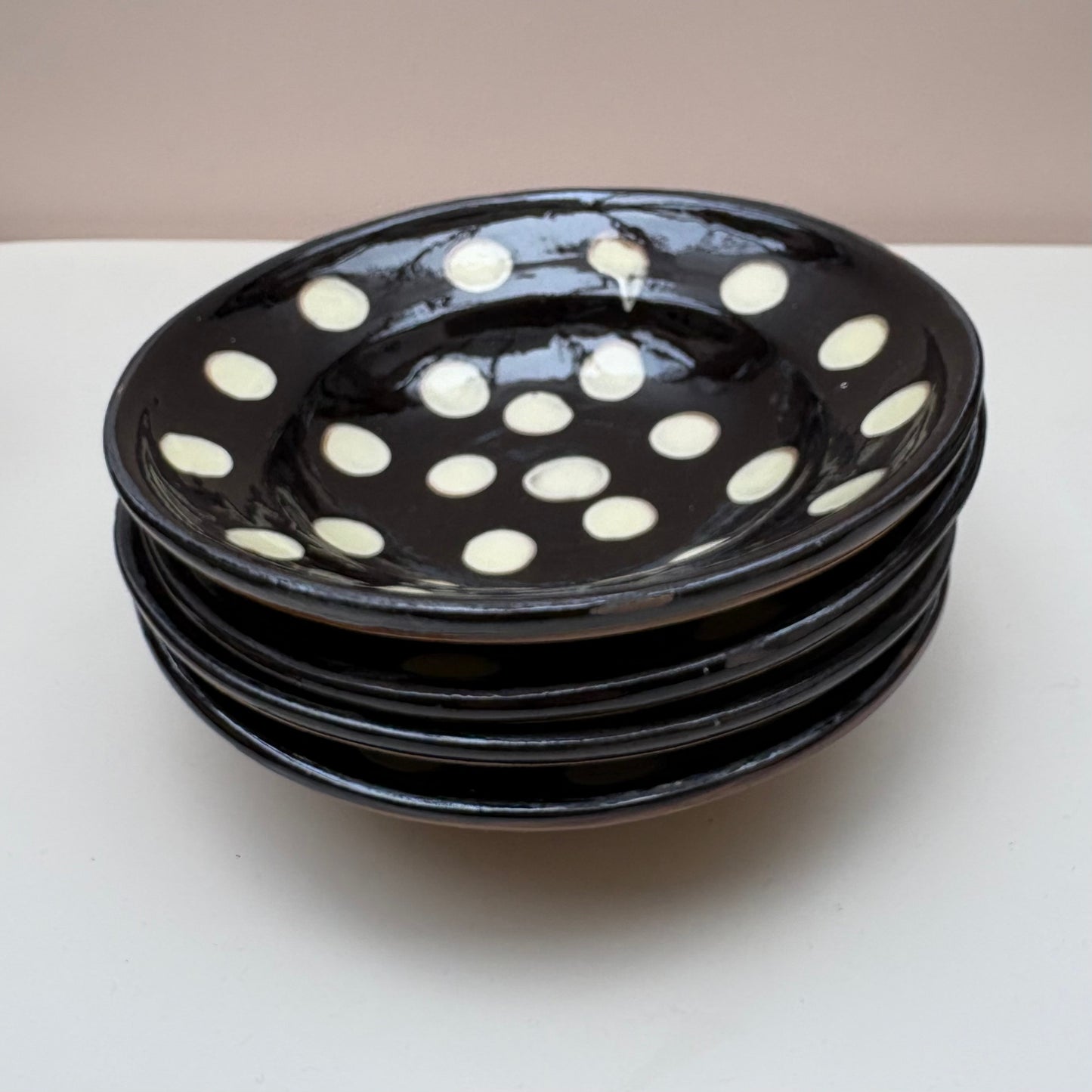 Spotty Ceramic Shallow Bowl
