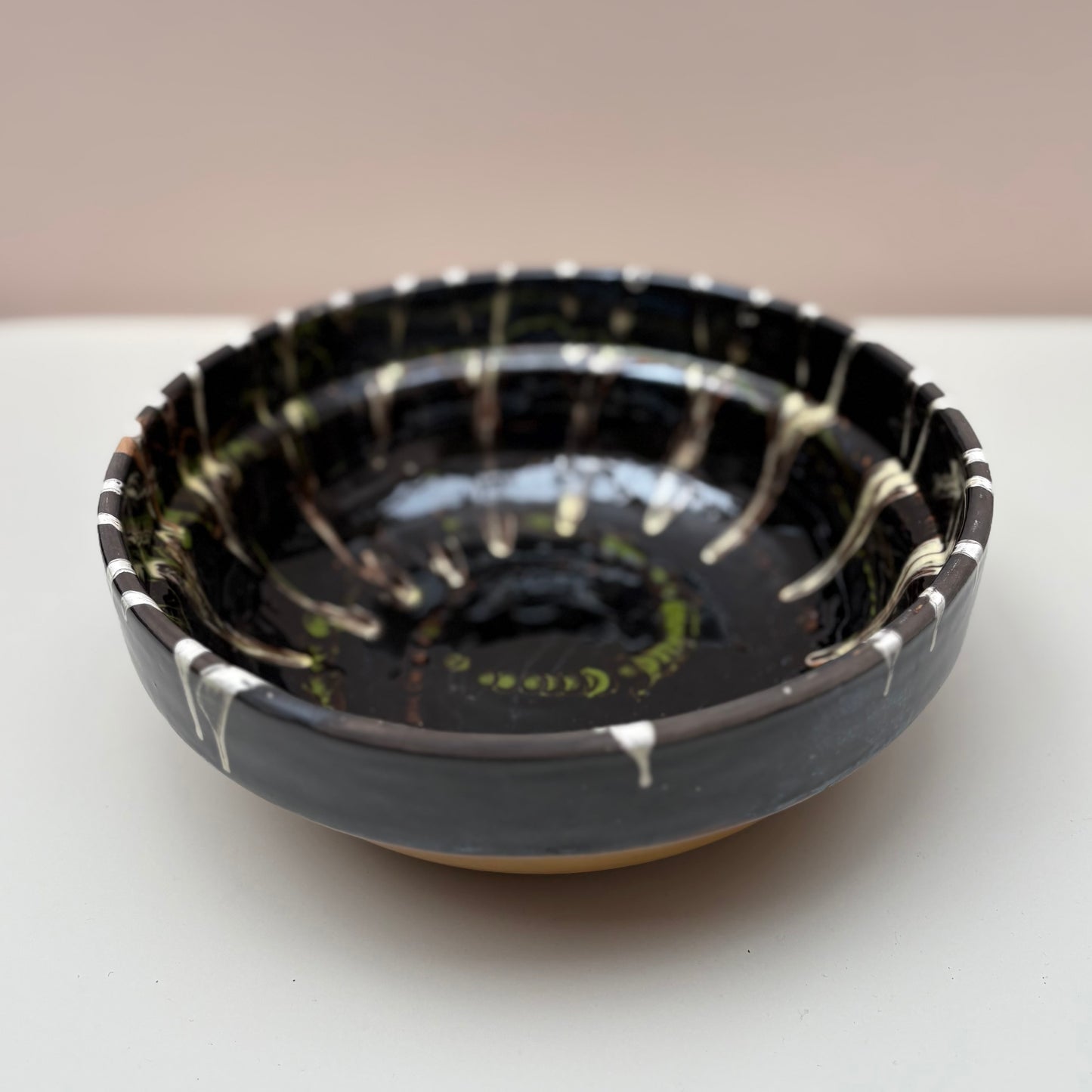 Brown Swirl Large Bowl