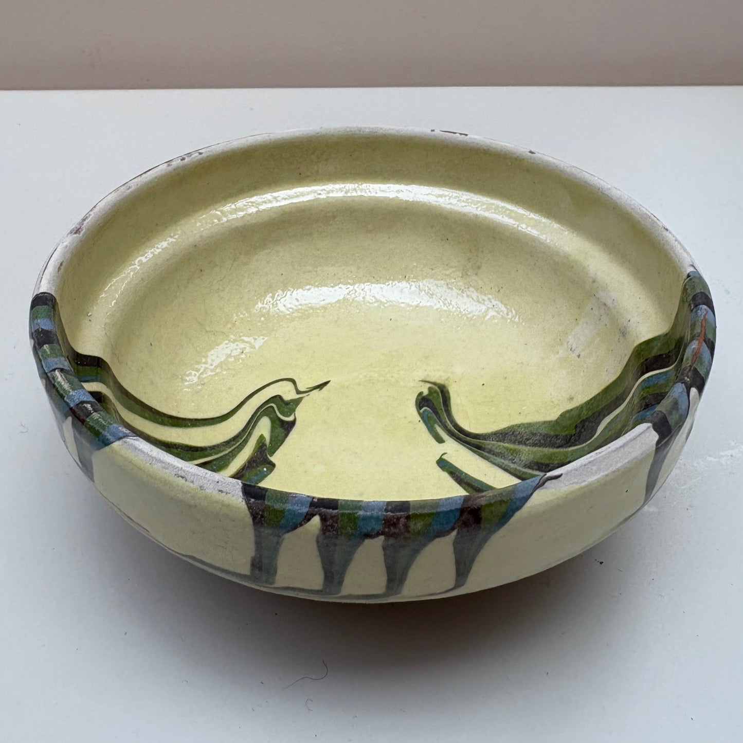 Cream Petite Ceramic Swirl Bowl