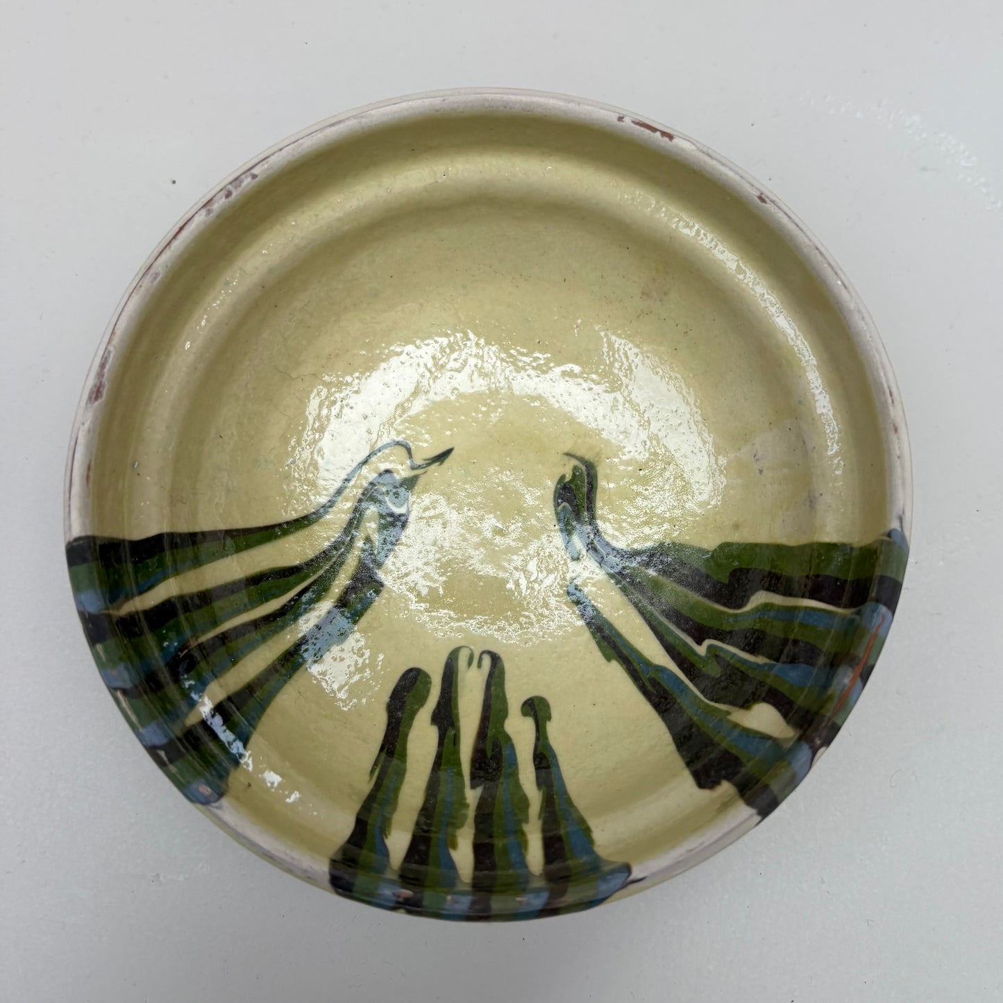 Cream Petite Ceramic Swirl Bowl