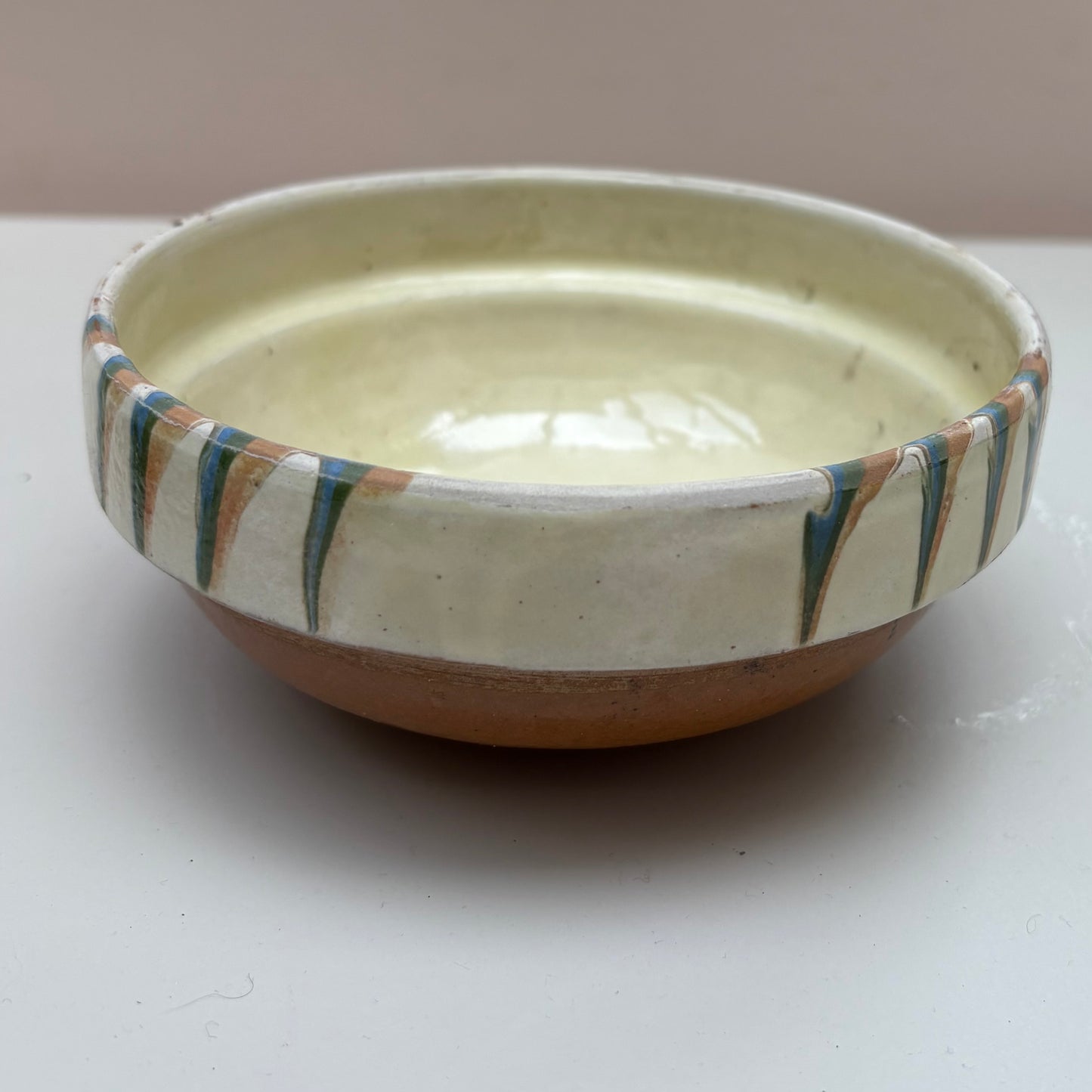 Cream Petite Ceramic Swirl Bowl