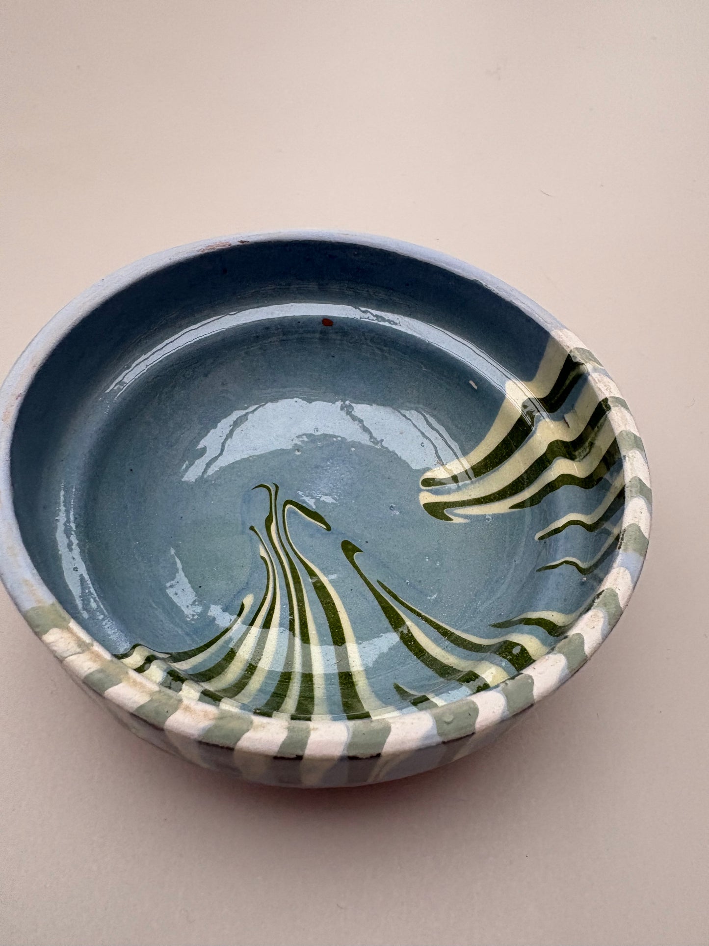 Mini Blue Swirl Ceramic Bowl
