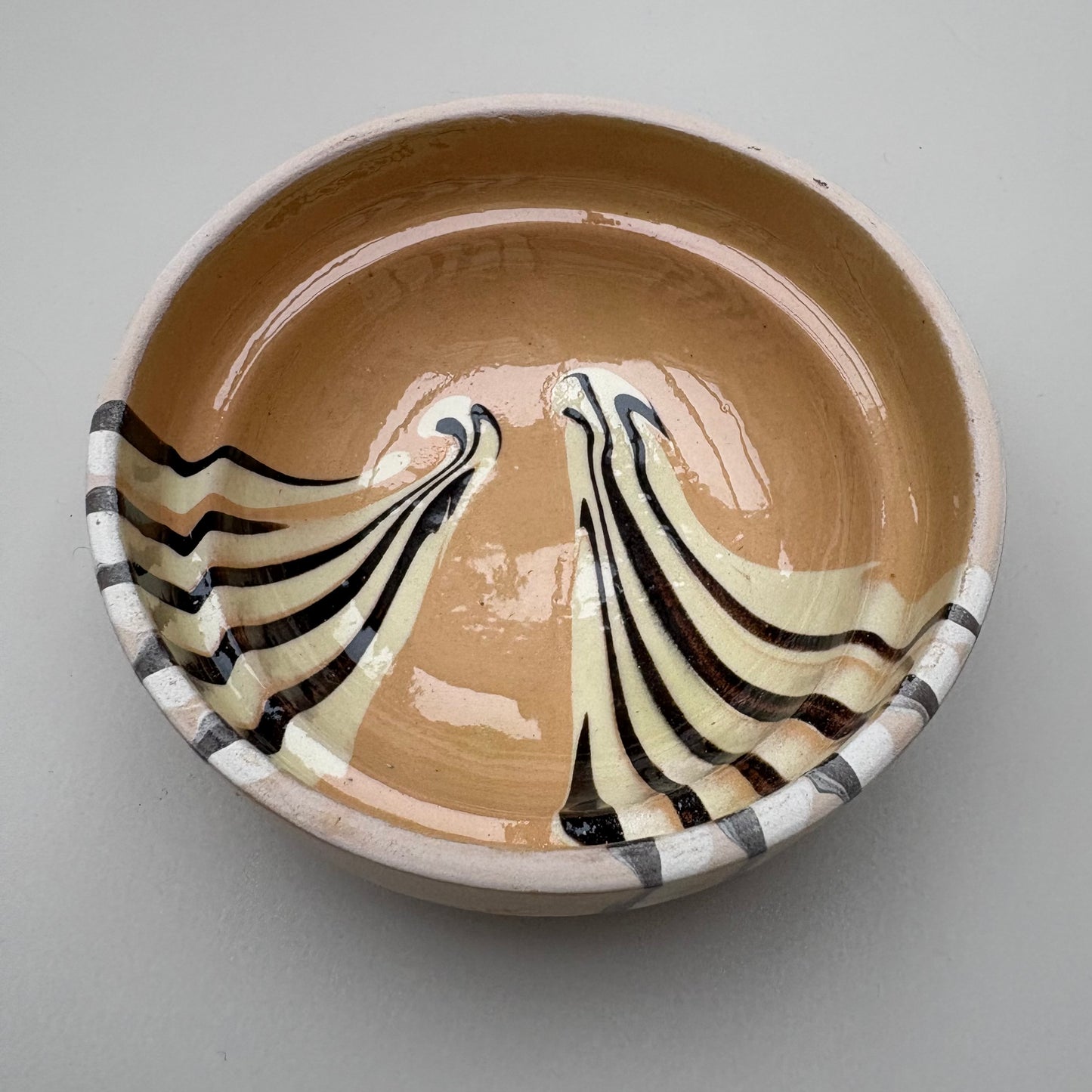 Mini Pink Ceramic Swirl Bowl