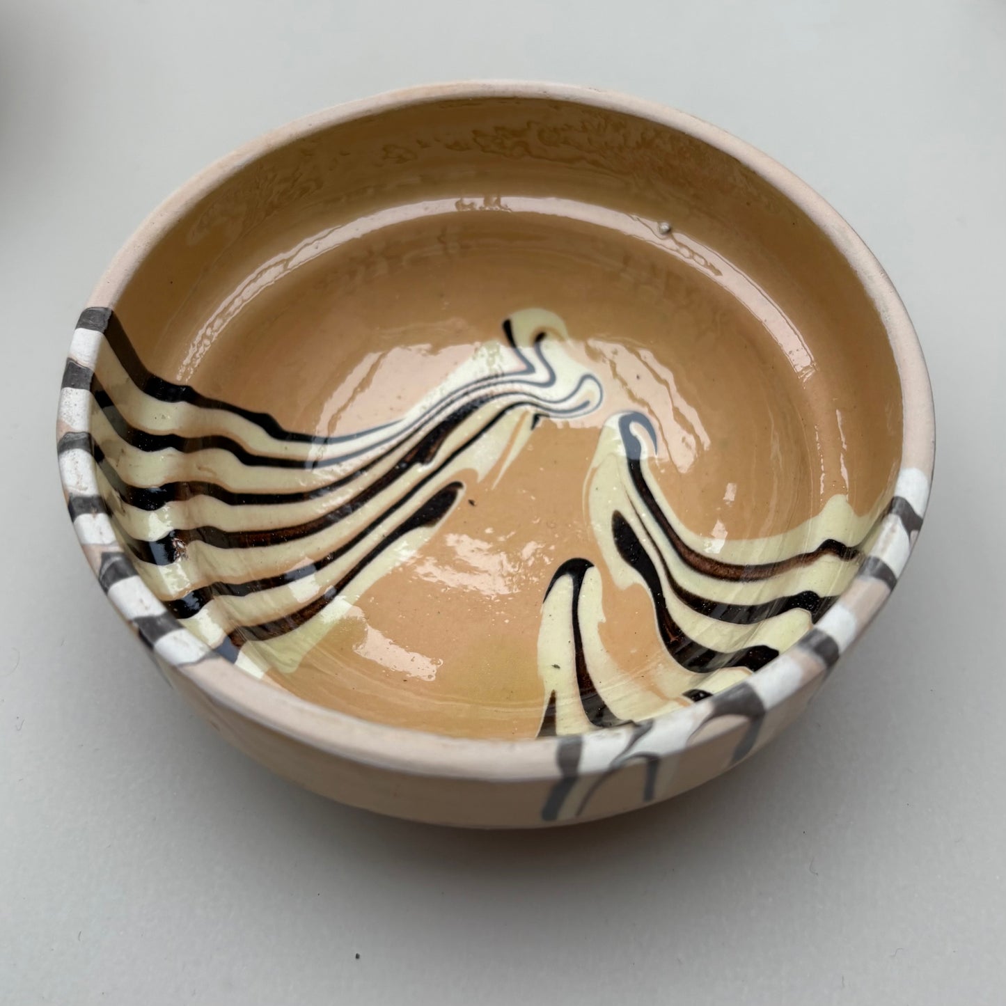 Mini Pink Ceramic Swirl Bowl