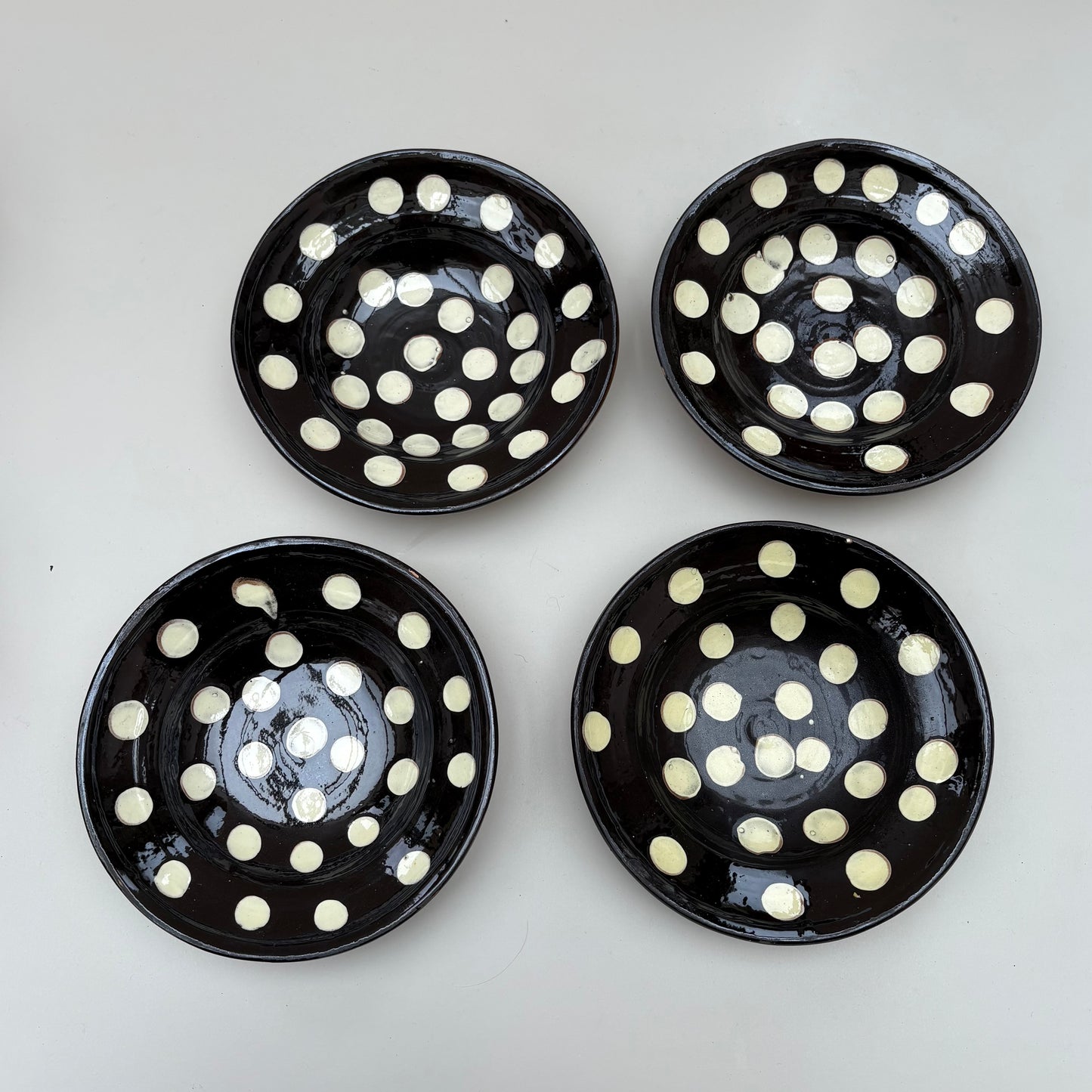 Spotty Ceramic Shallow Bowl