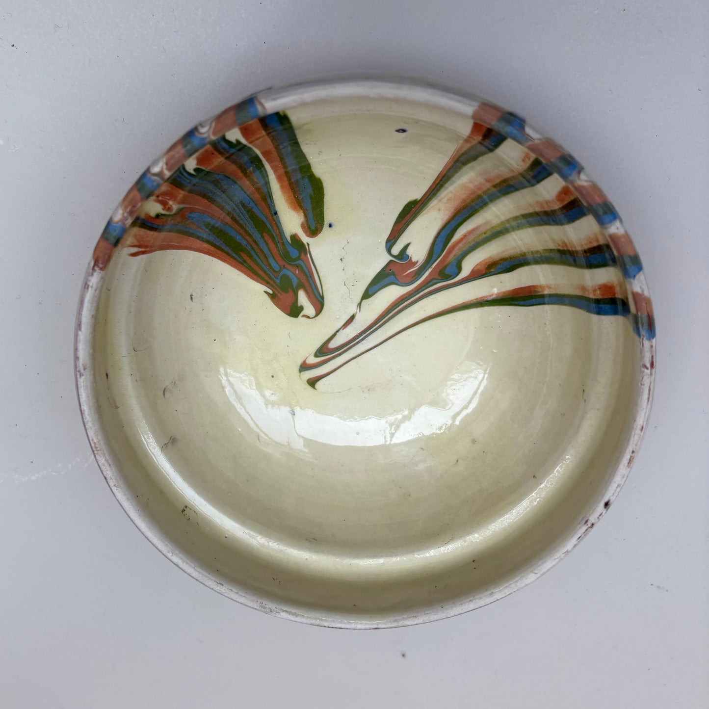 Cream Petite Ceramic Swirl Bowl