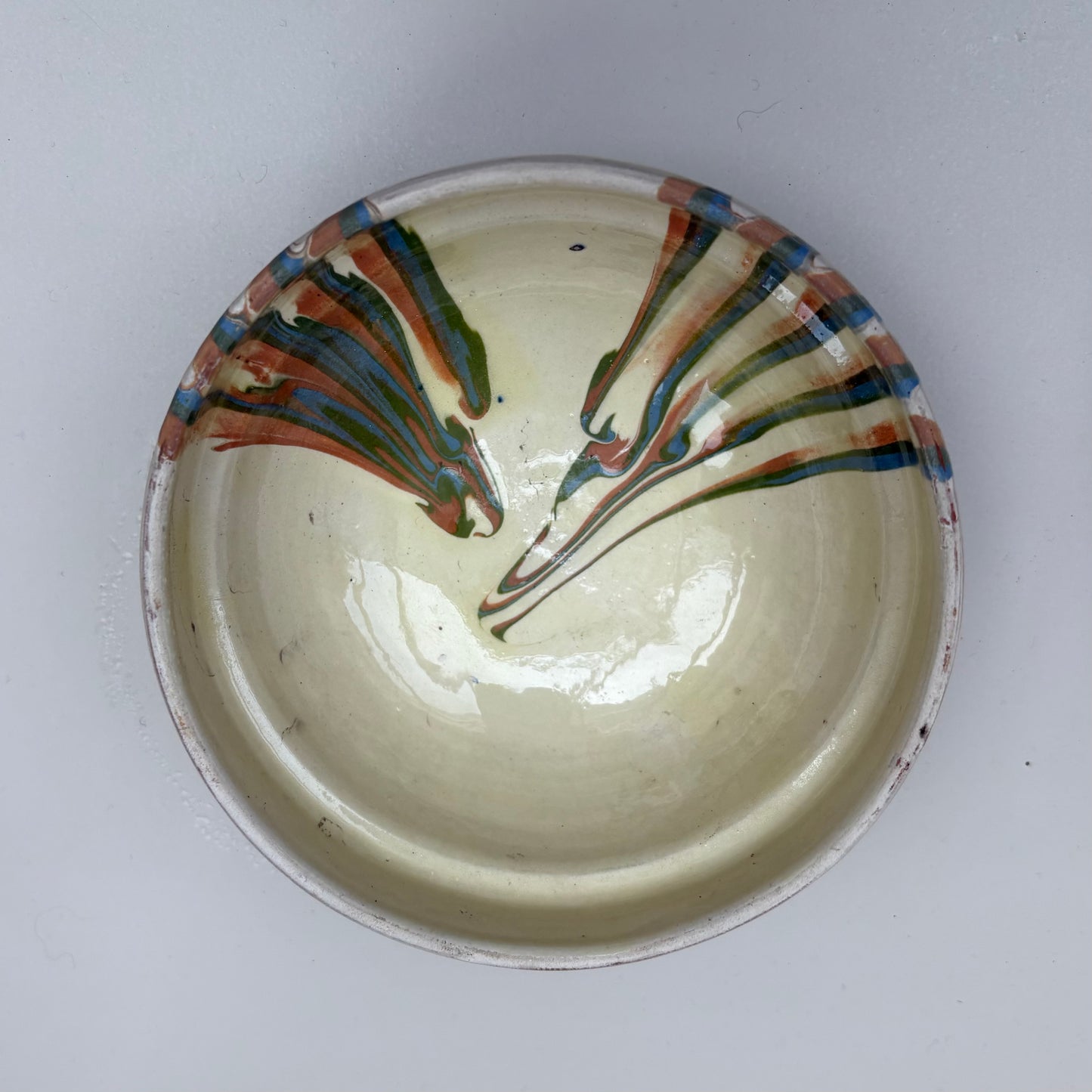 Cream Petite Ceramic Swirl Bowl