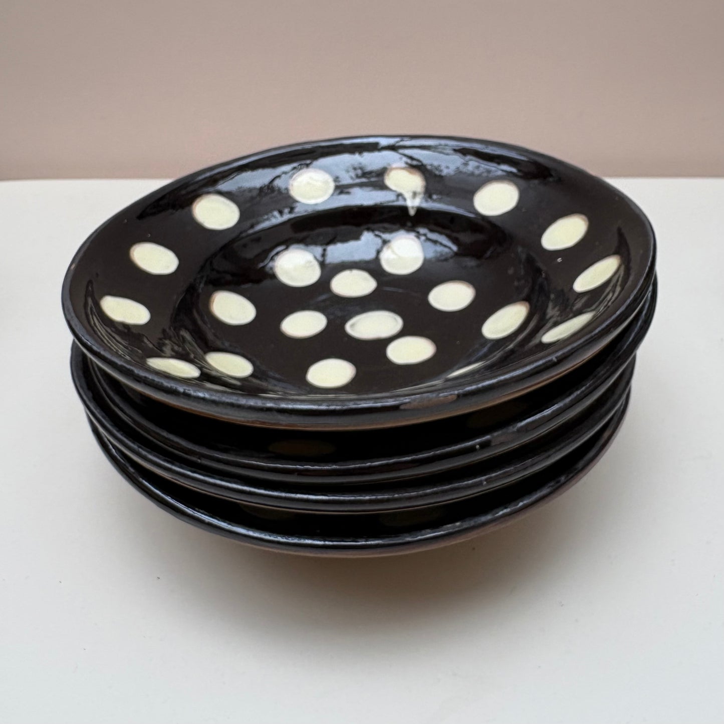 Spotty Ceramic Shallow Bowl