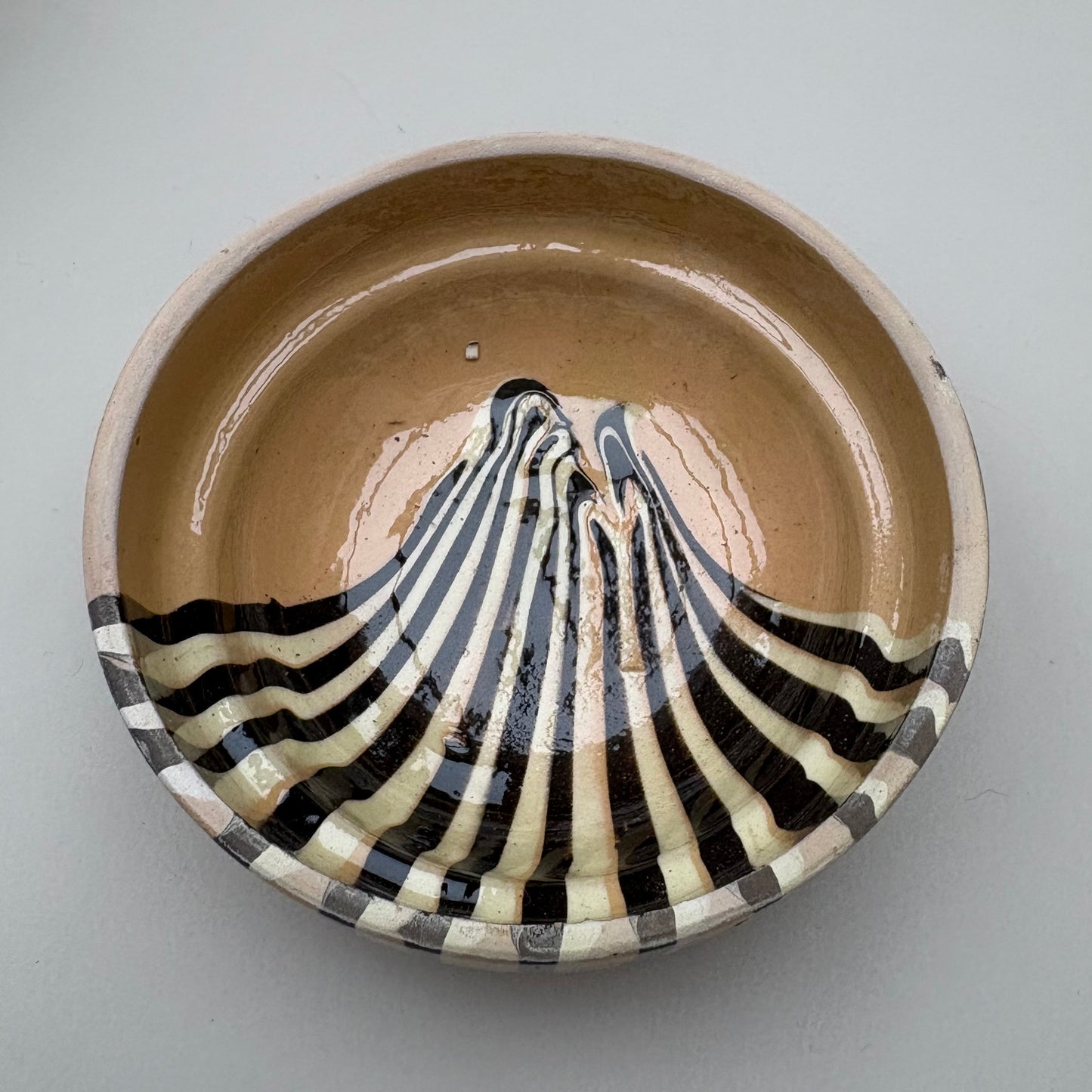 Mini Pink Ceramic Swirl Bowl