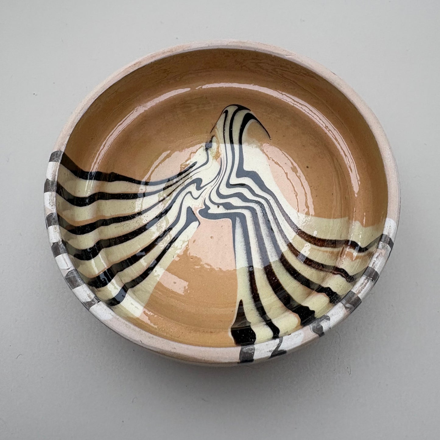 Mini Pink Ceramic Swirl Bowl