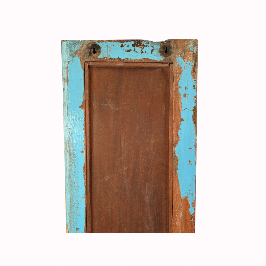 Vintage Blue Distressed Mirror