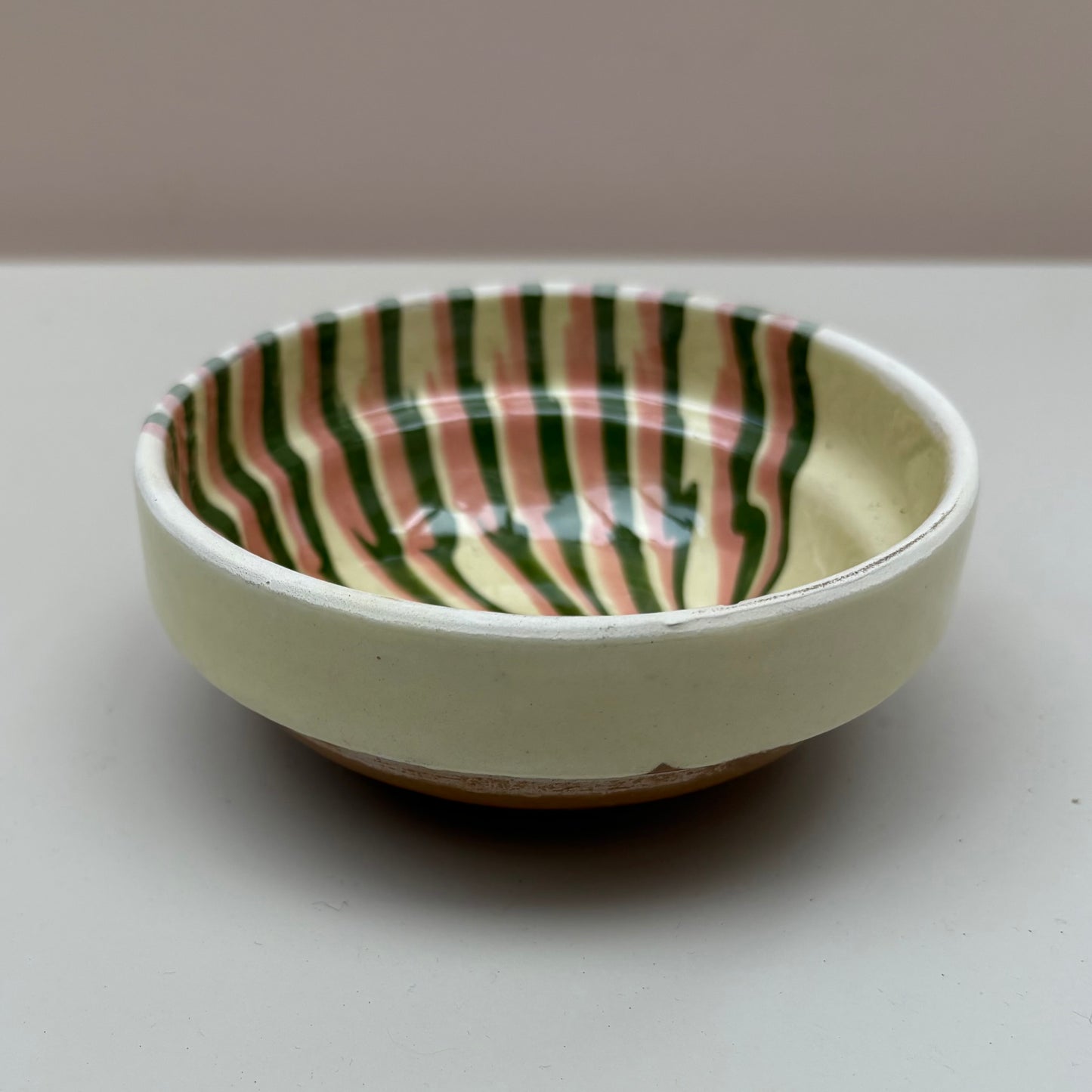 Mini Cream Ceramic Swirl Bowl