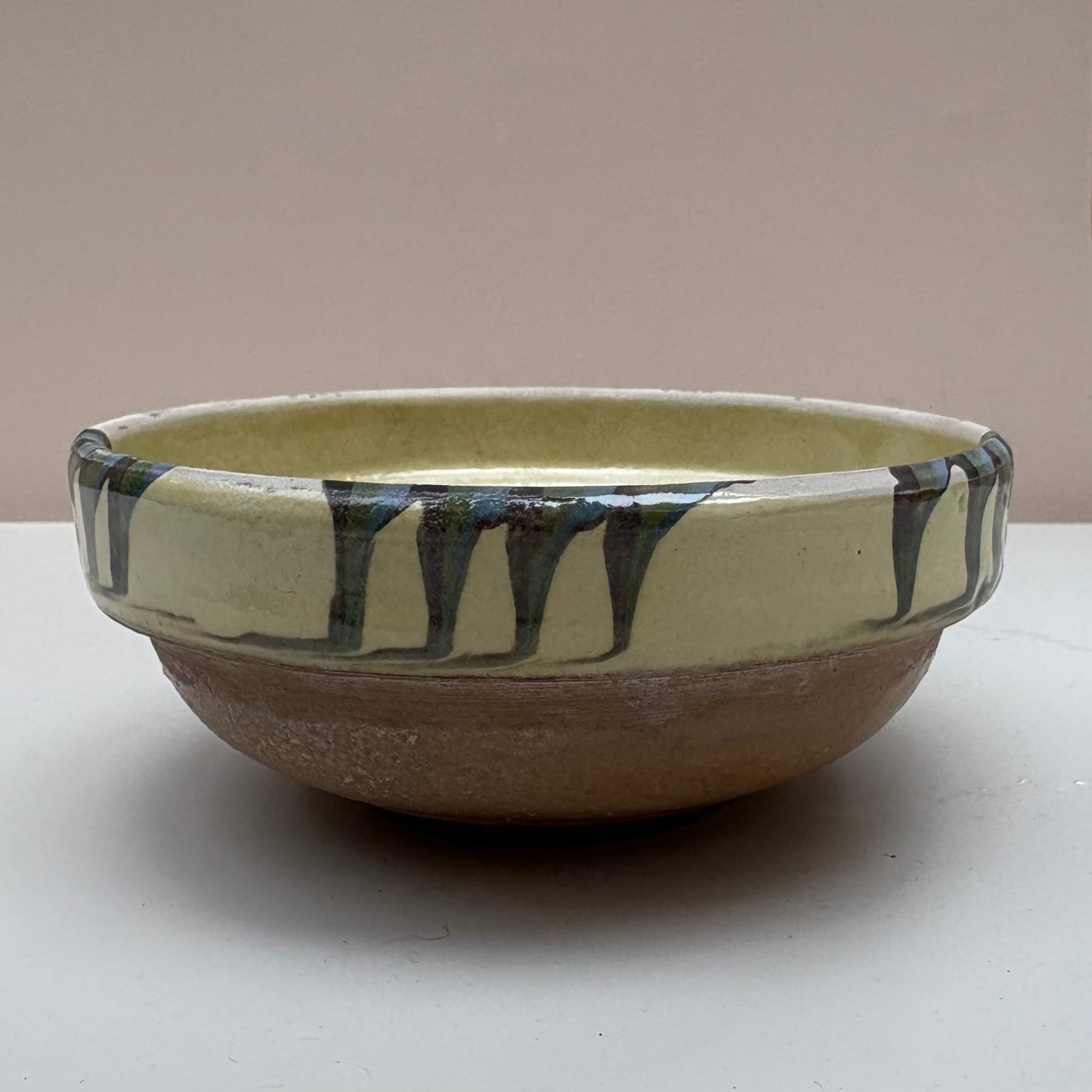 Cream Petite Ceramic Swirl Bowl